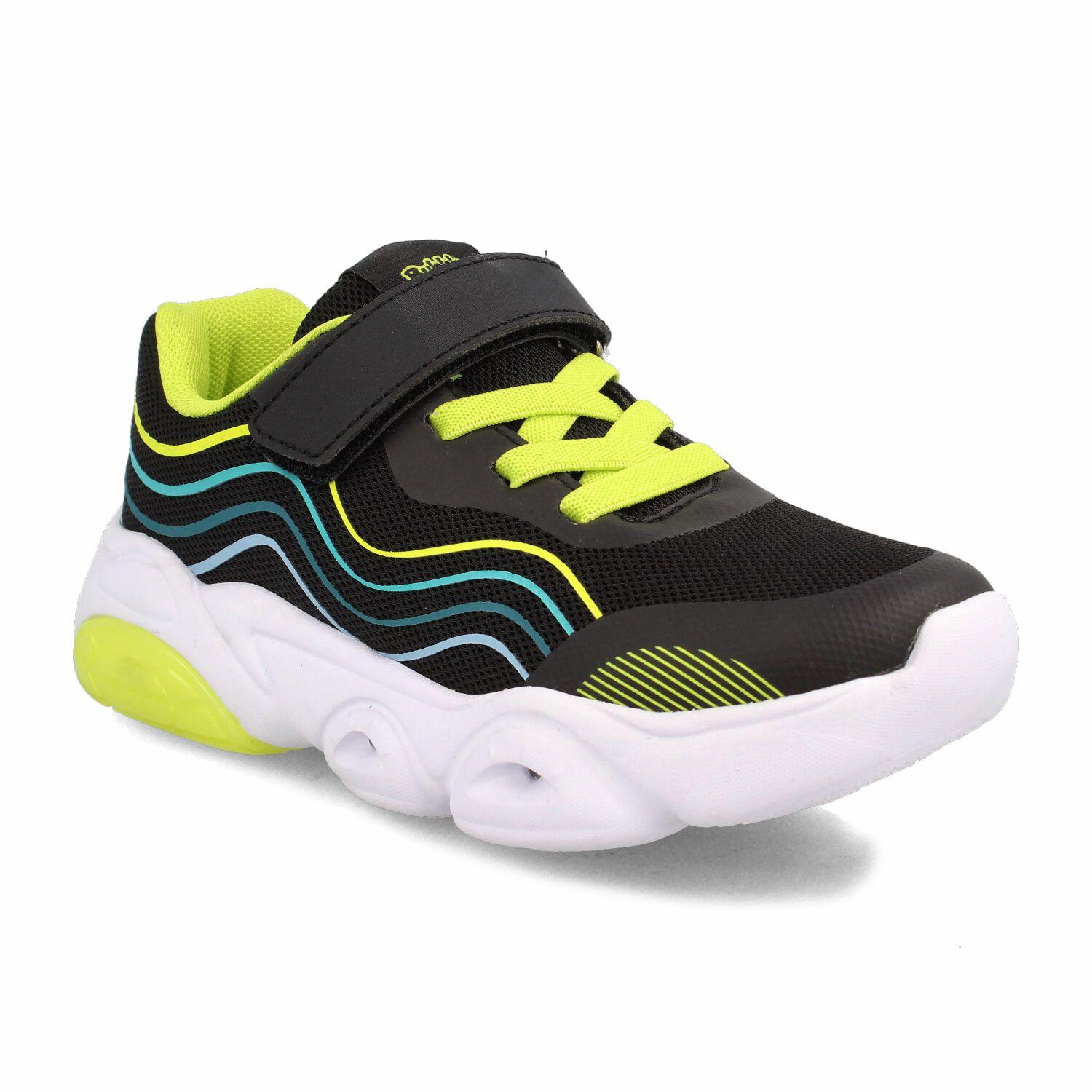Zapatilla Niño Bubblegummers Dakota Negro - Verde Lima-1