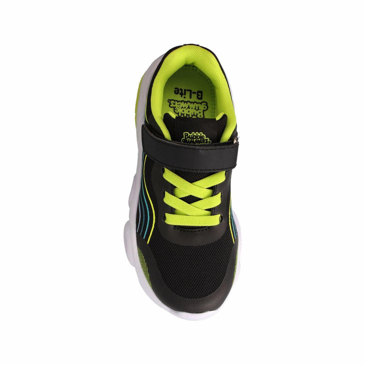 Zapatilla Niño Bubblegummers Dakota Negro - Verde Lima-3