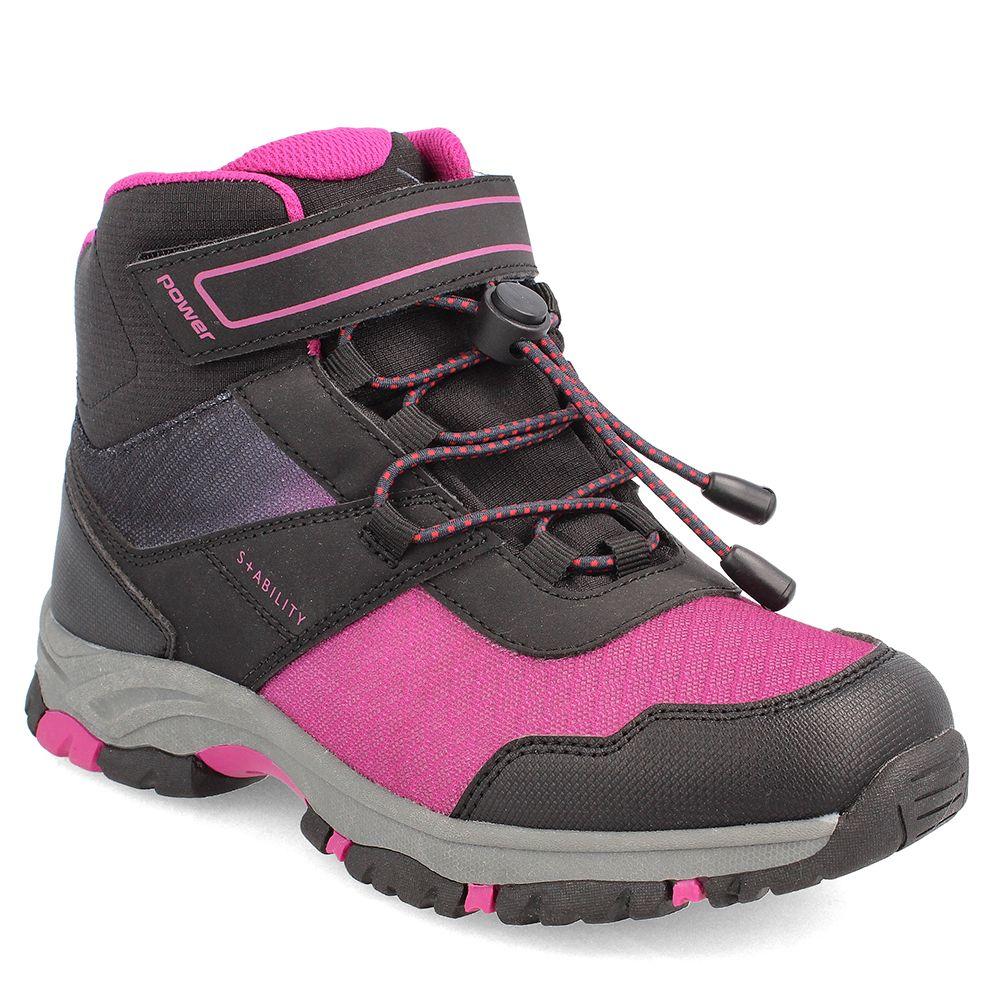 BOTÍN NIÑA POWER GLISSADE PYRUS NEGRO - ROSA 30-33-0