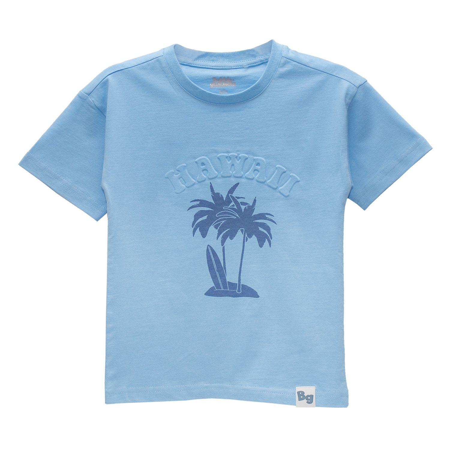 Polera Manga Corta Niño Bubblegummers Alerce Celeste-0