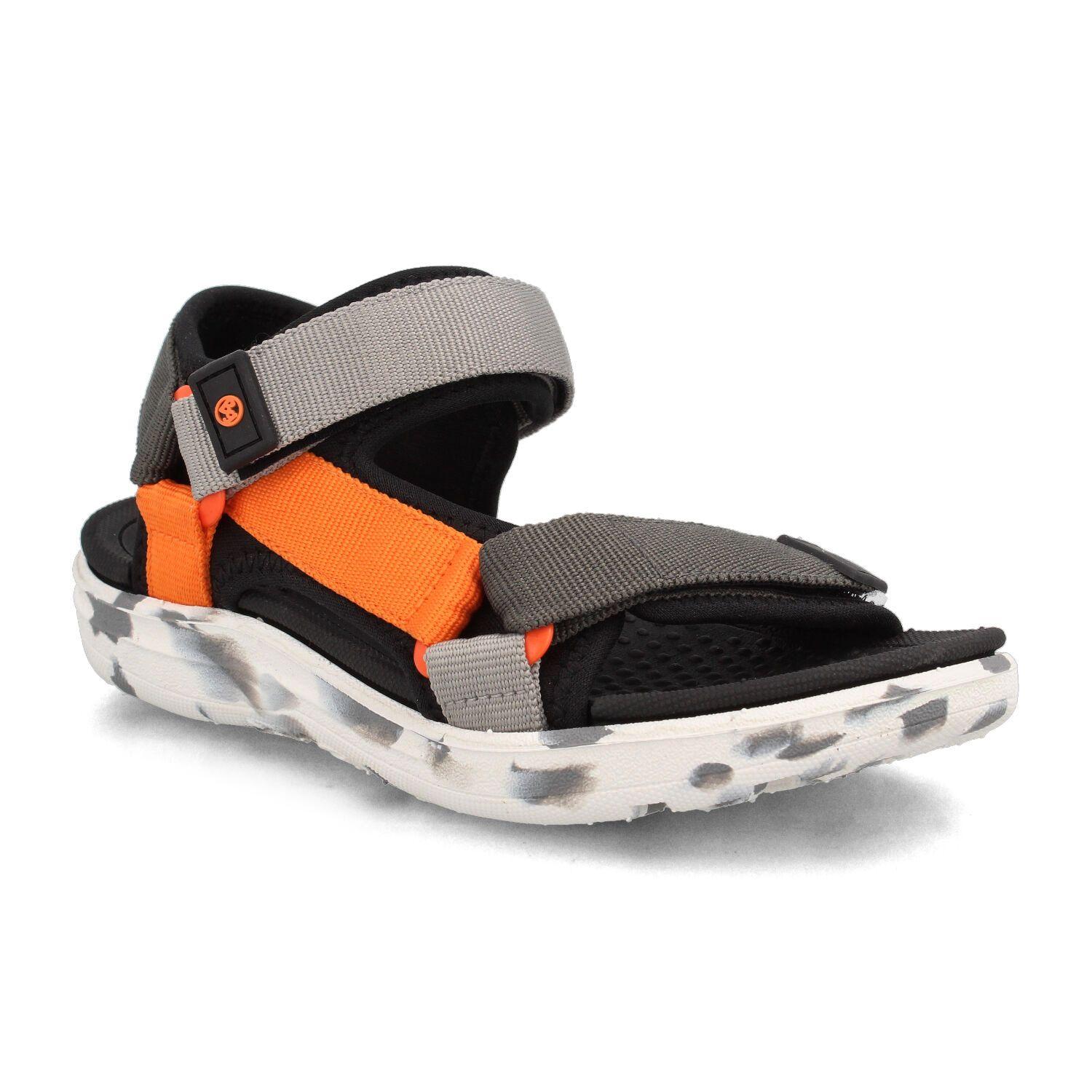 Sandalia  Niño Bubblegummers Hurley Gris- Naranjo-1