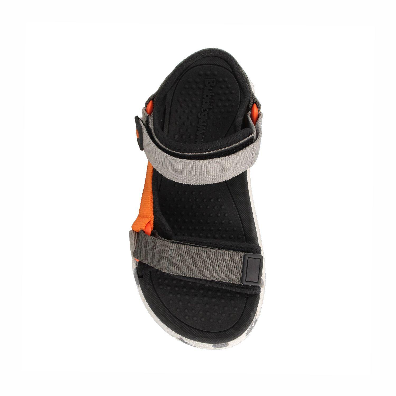 Sandalia  Niño Bubblegummers Hurley Gris- Naranjo-3
