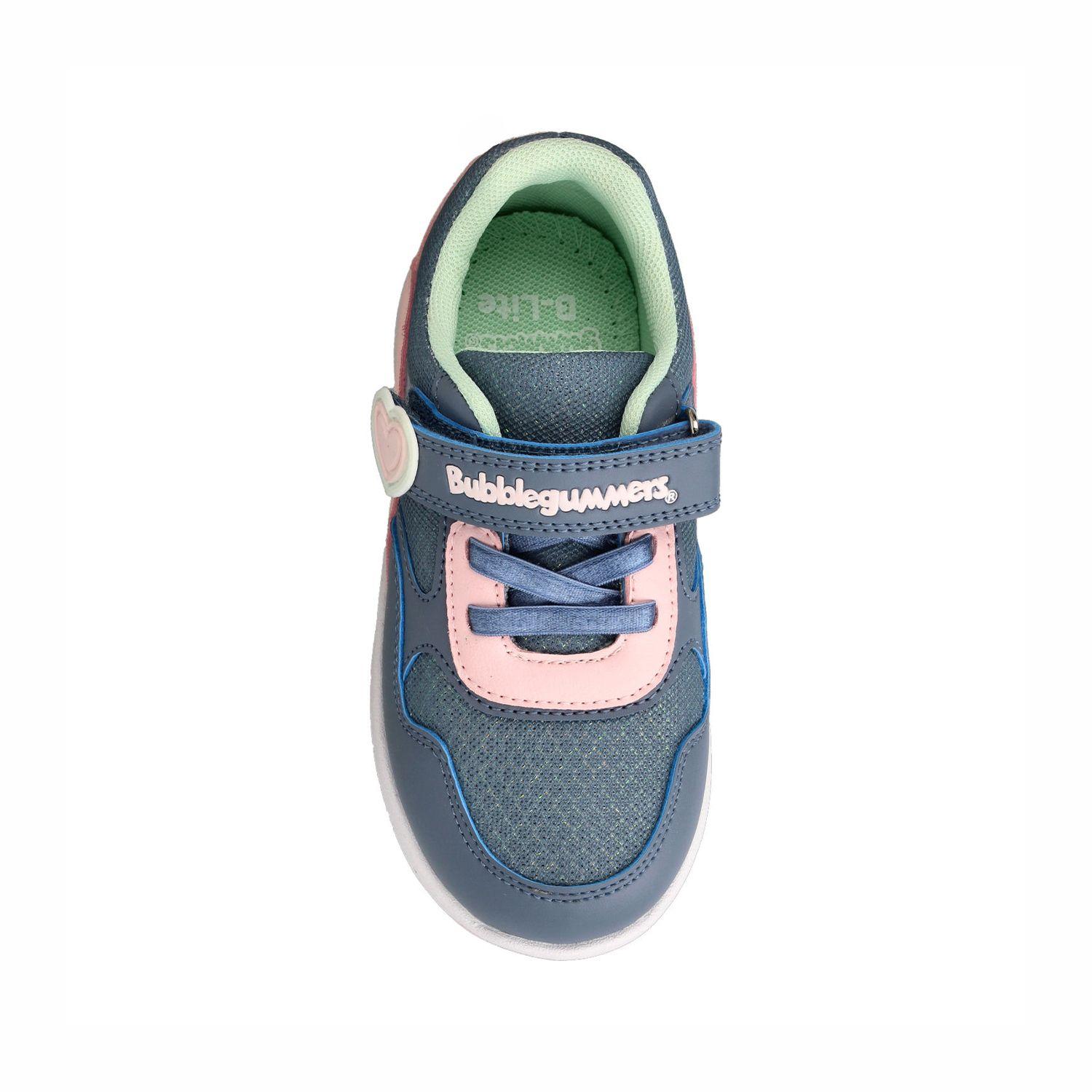 Zapatilla Niña Bubblegummers Soft Walker Azul Marino - Rosa Claro-3