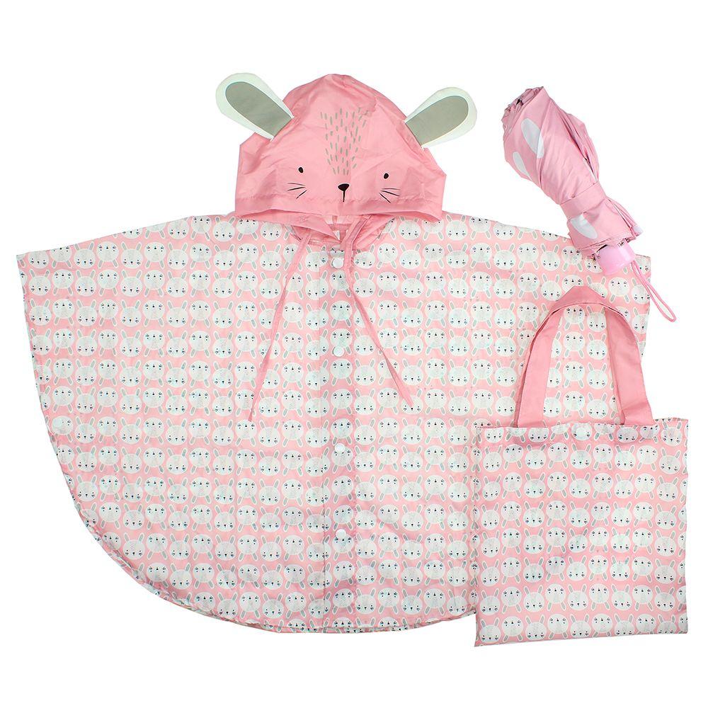 PACK LLUVIA NIÑA BUBBLEGUMMERS RABIT ROSADO-1