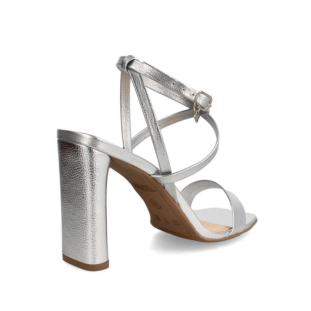 SANDALIA MUJER BATA LILA PLATA-3