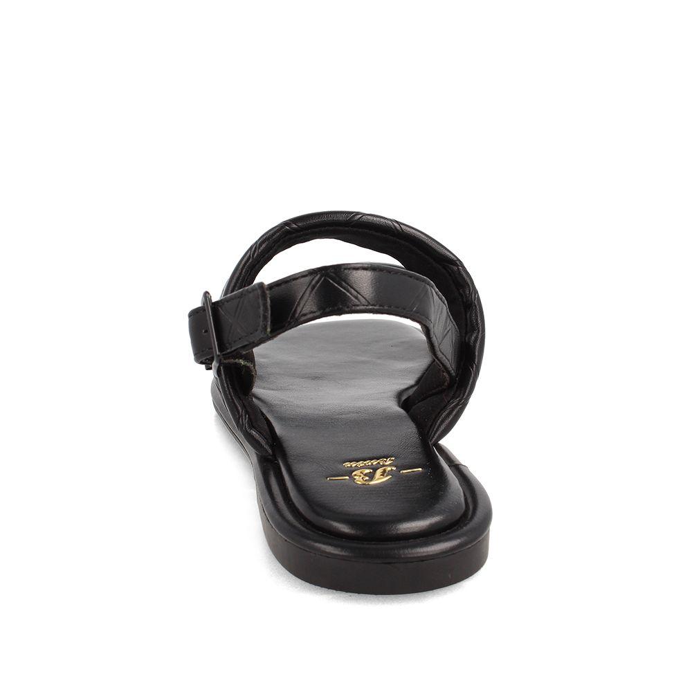 Sandalia Mujer Bata Jane Negro Broche-2