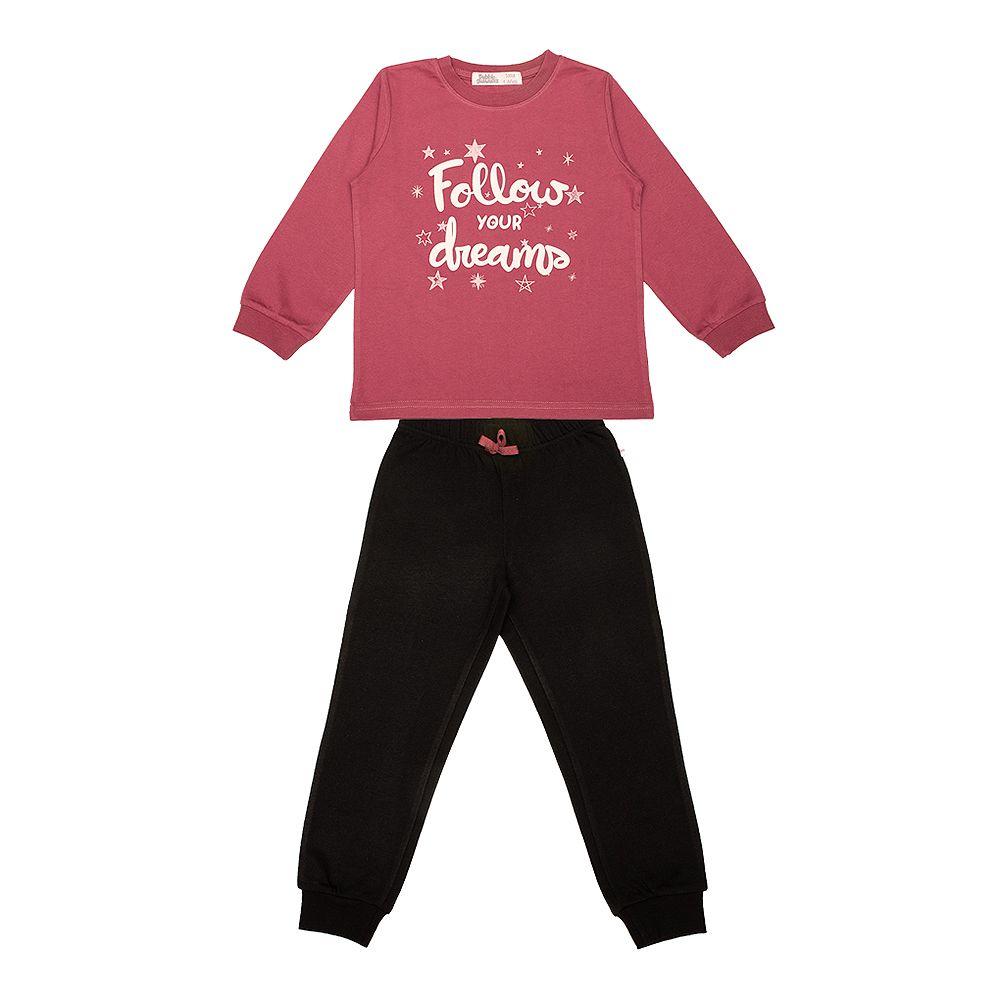 Pijama Niña Bubblegummers Barbara Coral Teens-0