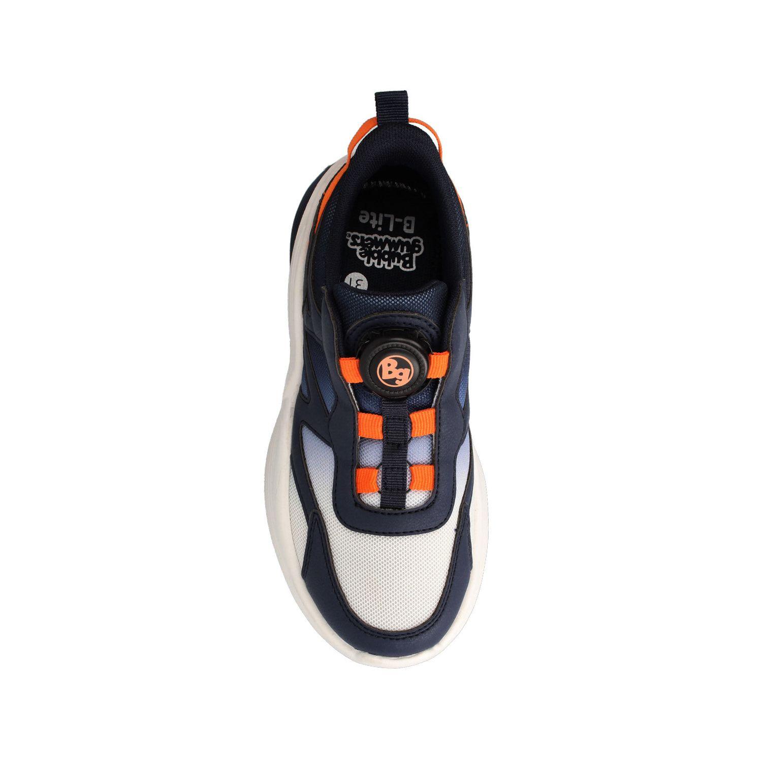 Zapatilla Niño Bubblegummers Dynamic Azul-Naranjo-3