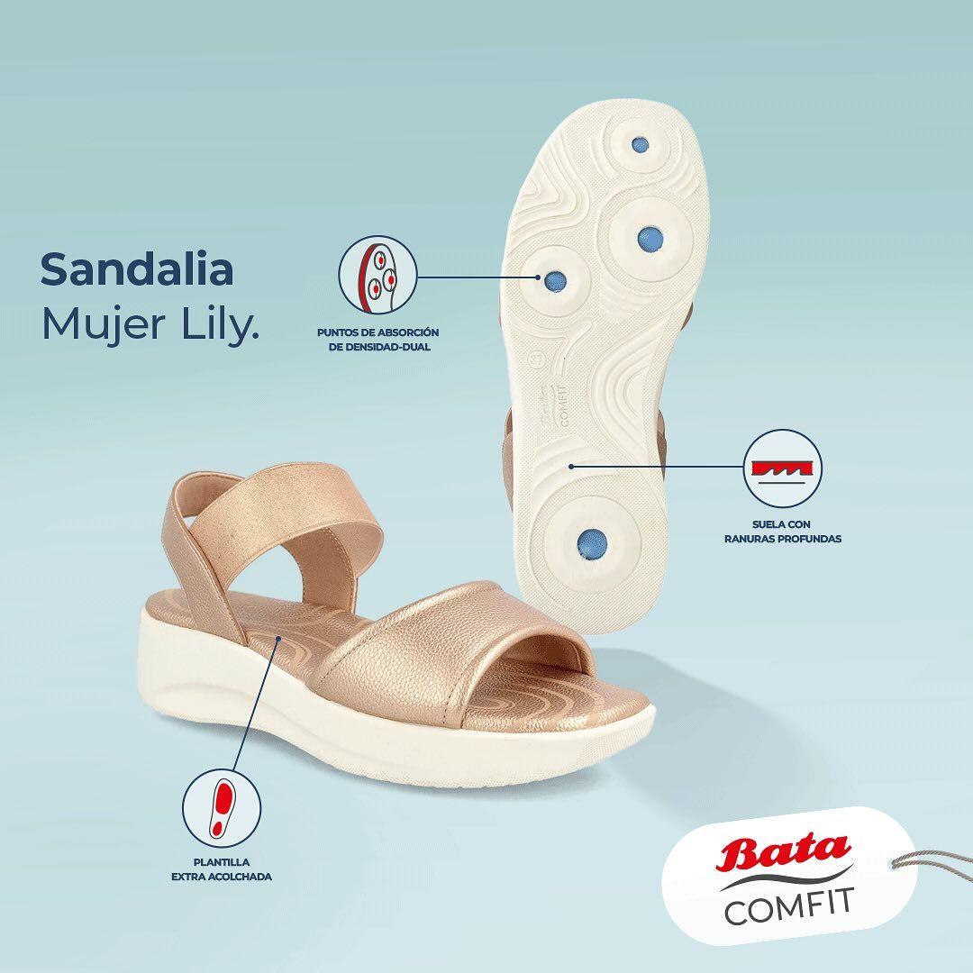 SANDALIA MUJER BATA COMFIT LILY CREMA-7