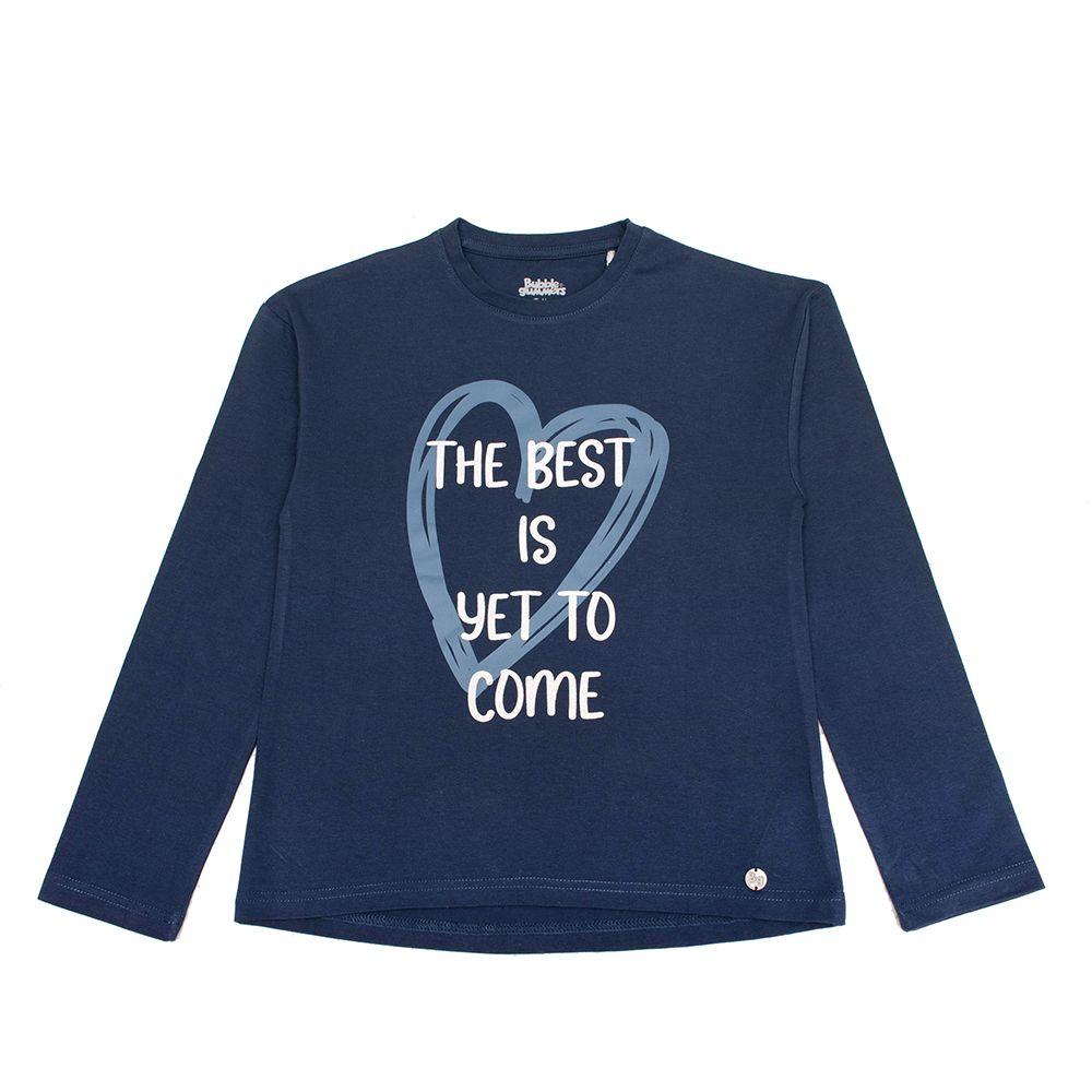Polera Manga Larga Niña Bubblegummers Pia Azul-0