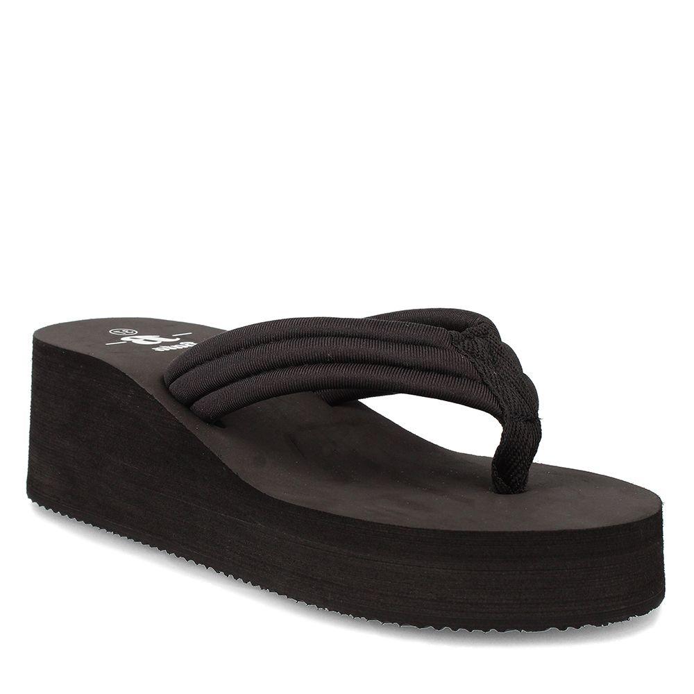 Sandalia Mujer Bata Eva  Alta Negro-1