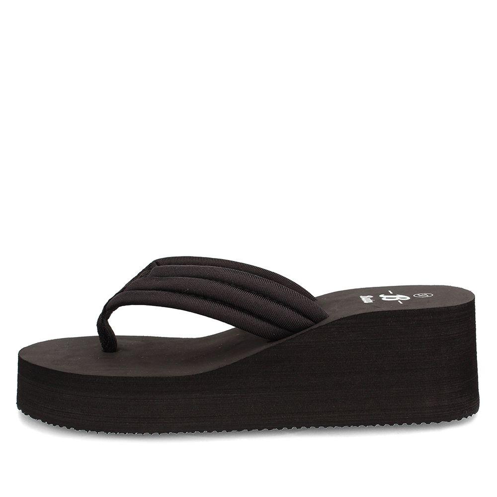 Sandalia Mujer Bata Eva  Alta Negro-4