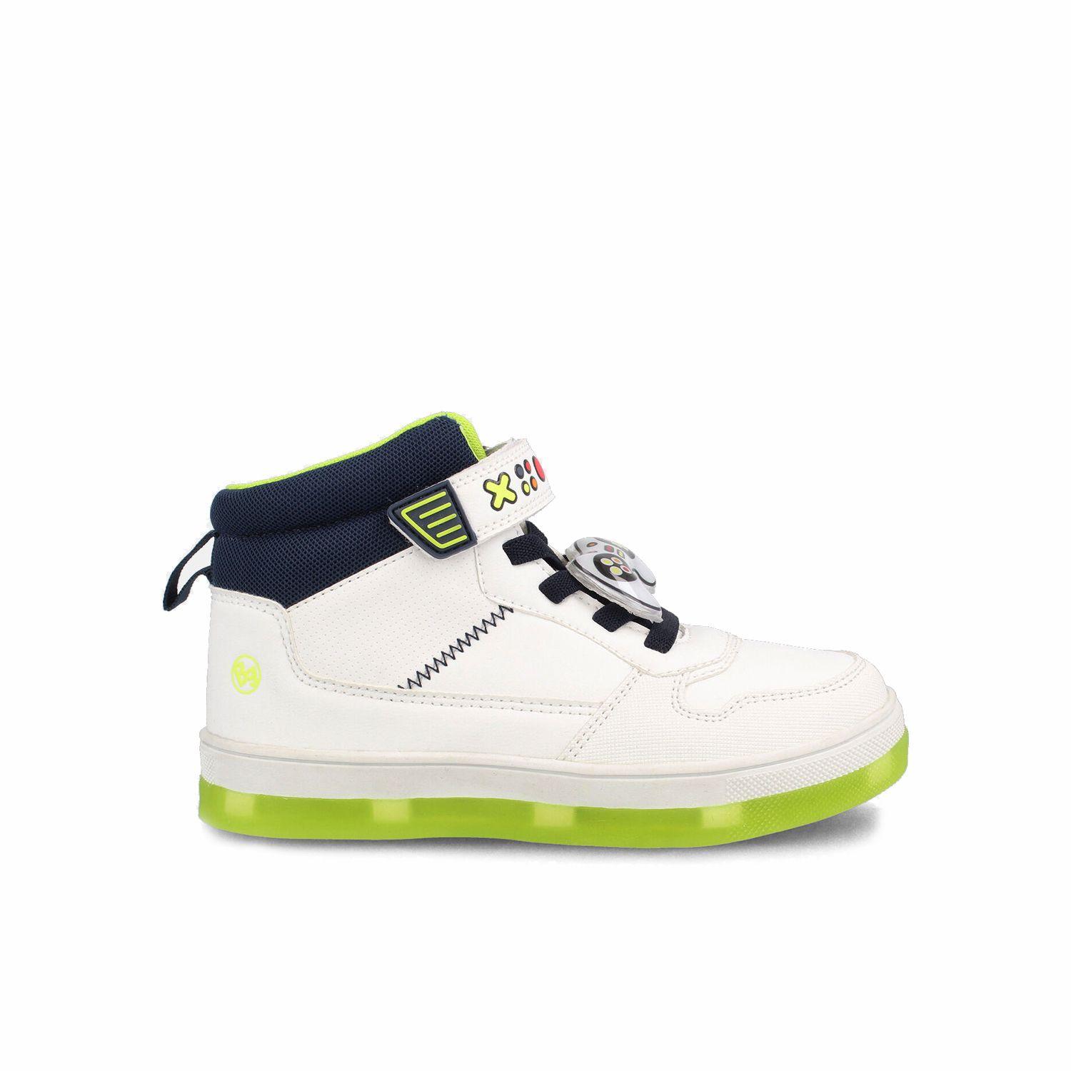 Zapatilla Niño Bubblegummers Nate Blanco - Azul Marino-0