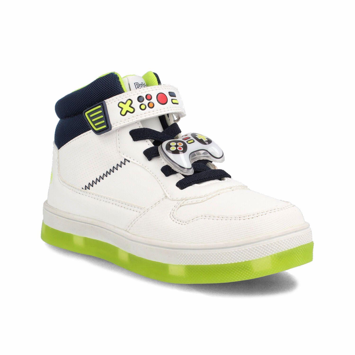 Zapatilla Niño Bubblegummers Nate Blanco - Azul Marino-1
