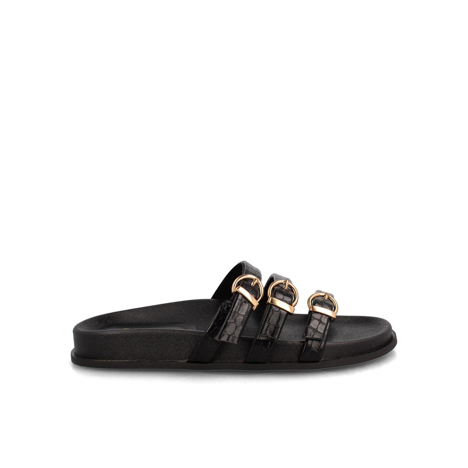 Sandalia Mujer Bata Licia Negro-0