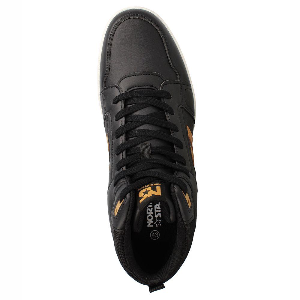 Zapatilla Hombre Con Caña North Star Hem Negro-5