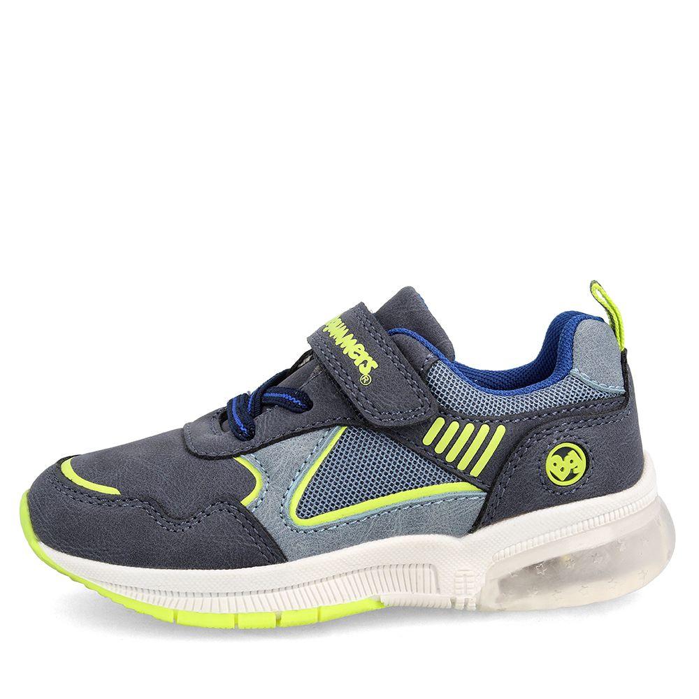 Zapatilla Niño Luces Bubblegummers Ocean Azul Marino-1