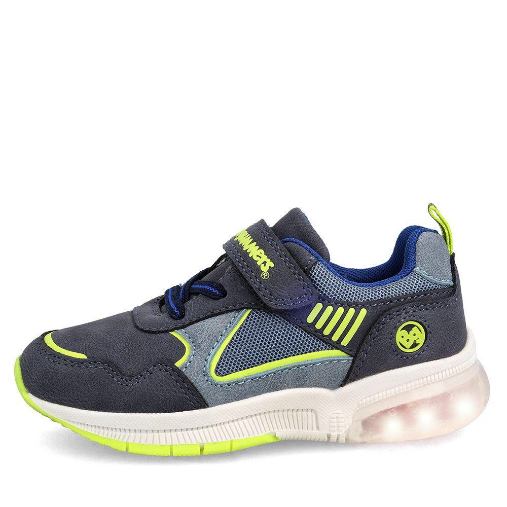 Zapatilla Niño Luces Bubblegummers Ocean Azul Marino-7