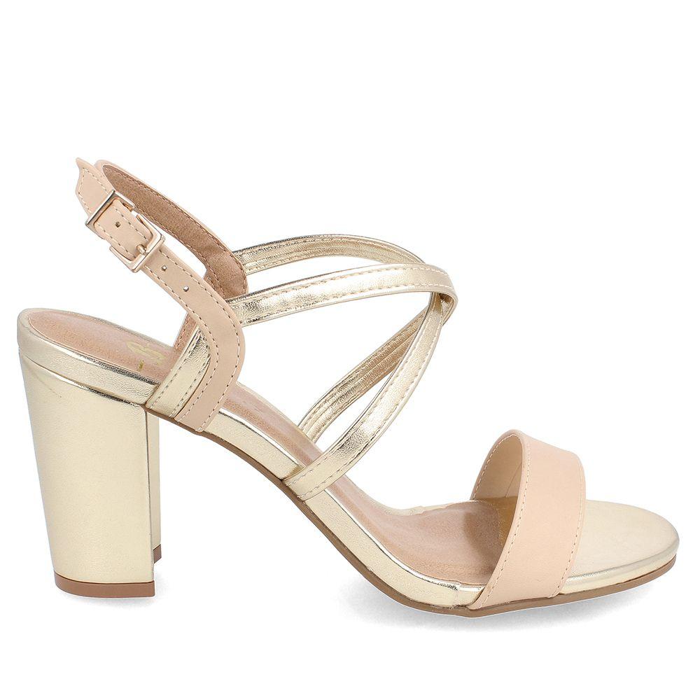 SANDALIA MUJER BATA RED LABEL DAMAS ROSE GOLD-4