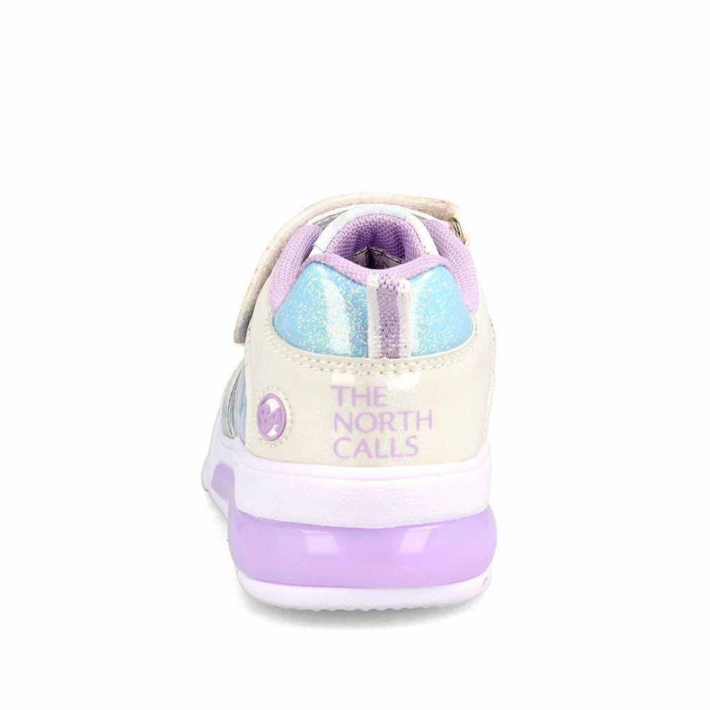 Zapatilla Niña Bubblegummers Luces Frozen Disney Blanco-Aqua-2