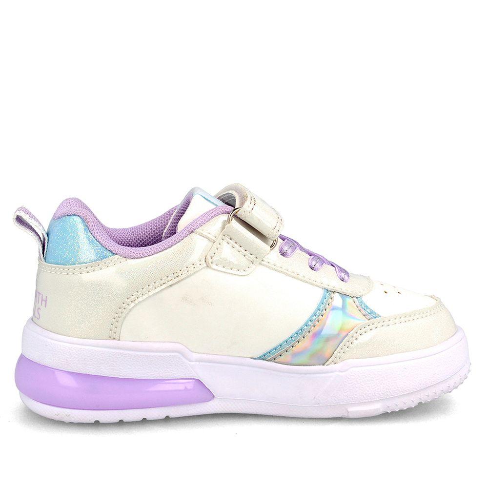 Zapatilla Niña Bubblegummers Luces Frozen Disney Blanco-Aqua-4