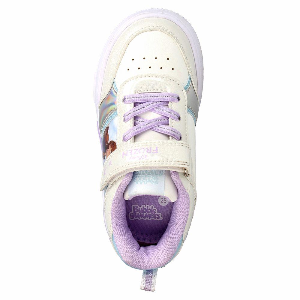 Zapatilla Niña Bubblegummers Luces Frozen Disney Blanco-Aqua-5