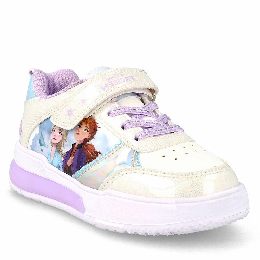 Zapatilla Niña Bubblegummers Luces Frozen Disney Blanco-Aqua-1