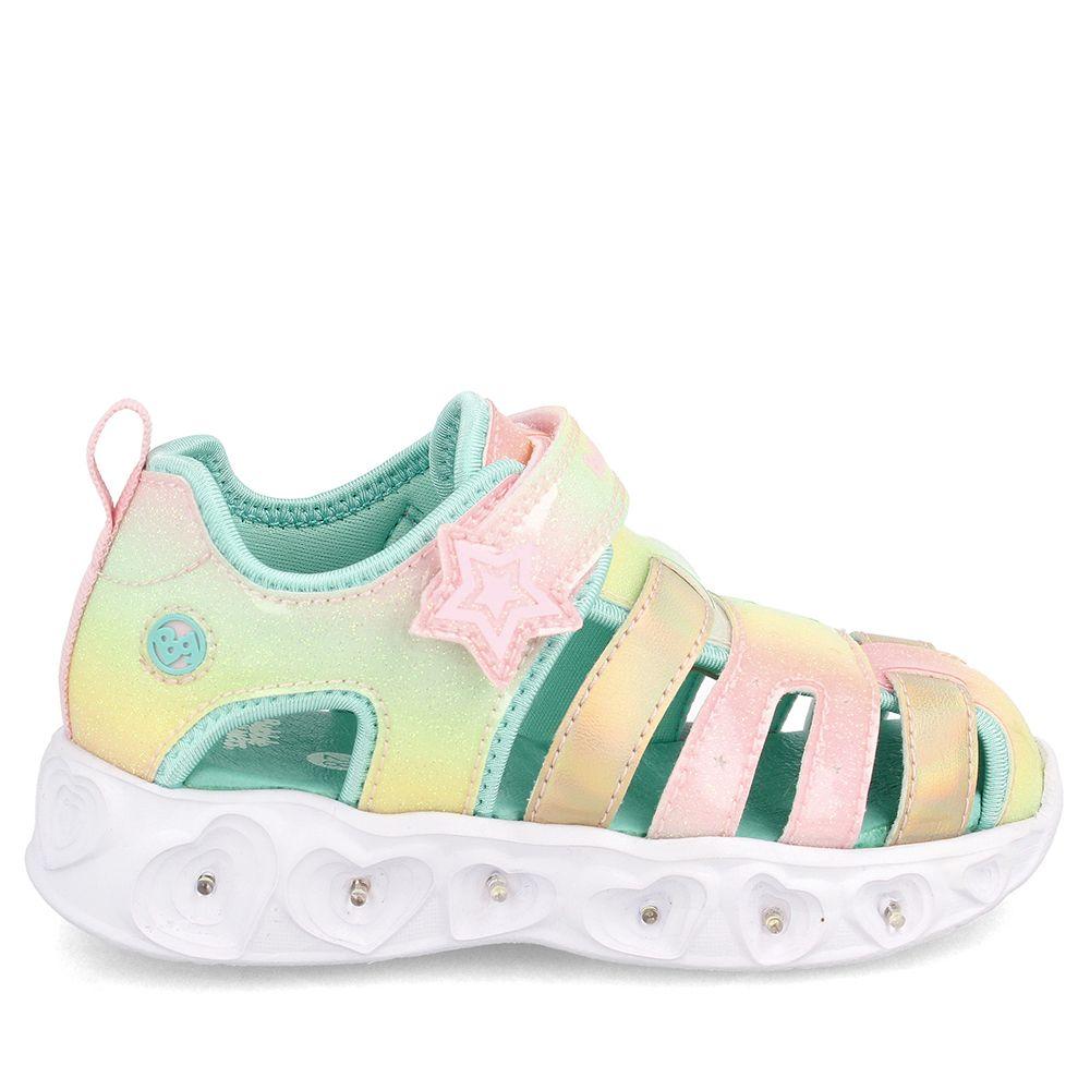 SANDALIA NIÑA BUBBLEGUMMERS HEART LIGHT MULTICOLOR 26-29-4