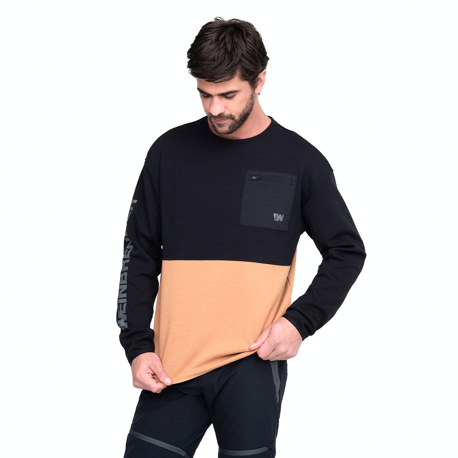 Polerón Hombre Weinbrenner Konda Negro-Mostaza-0