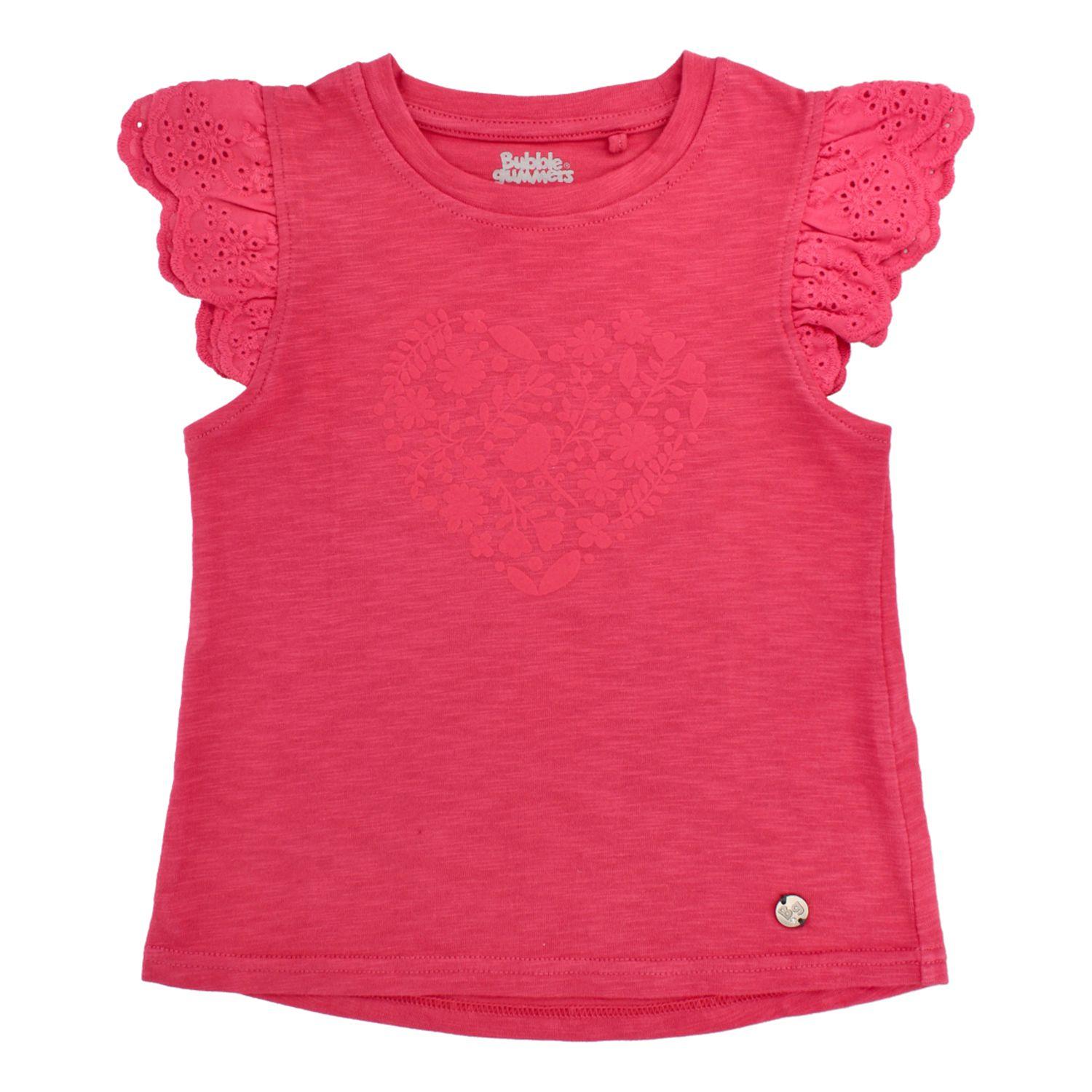 Polera Manga Corta Niña Bubblegummers Orquidea Fucsia-0
