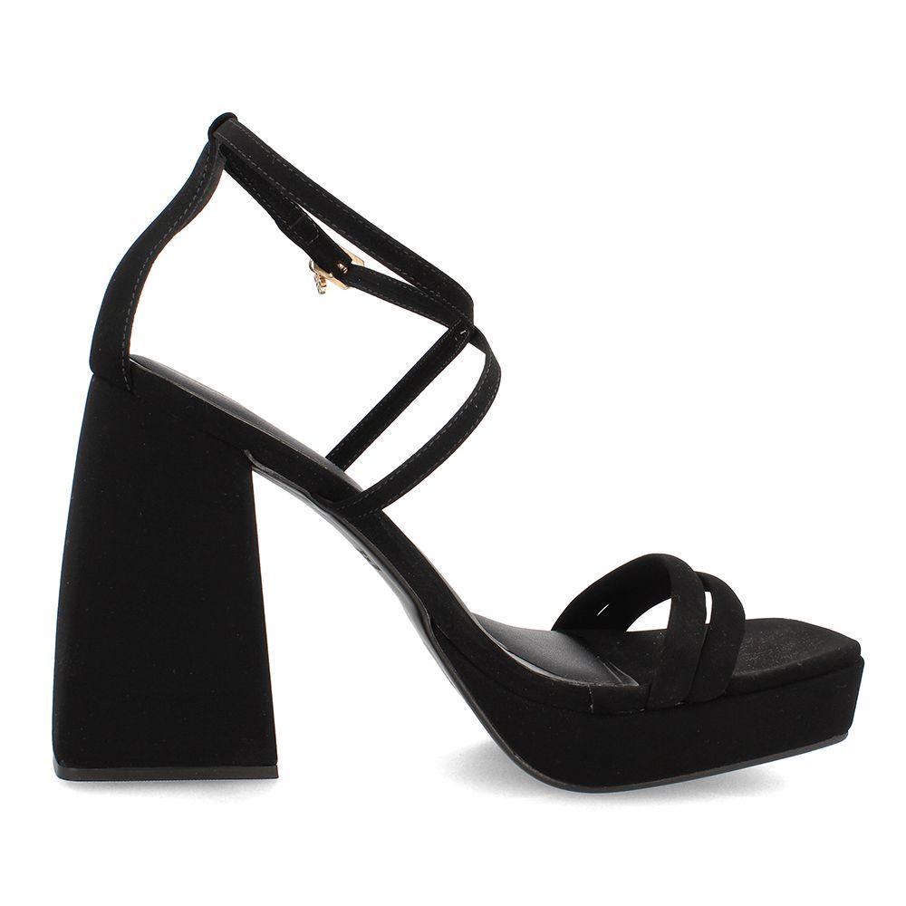 SANDALIA MUJER BATA ROSA NEGRO-4