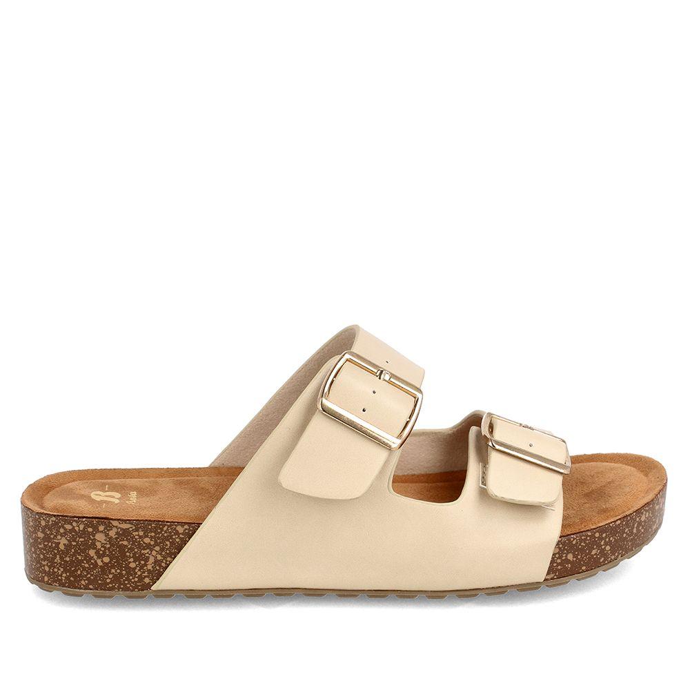 Sandalia Mujer Bata Enjoy Beige-4