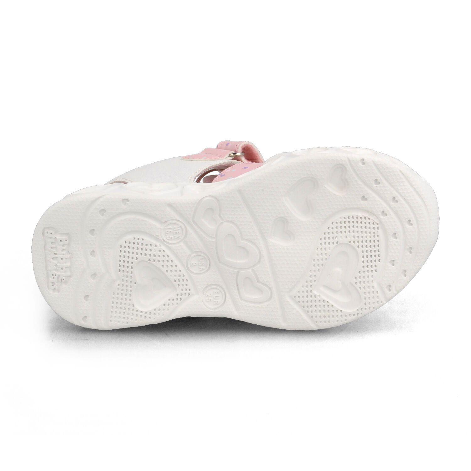 Sandalia  Niña Bubblegummers Heart Light Blanco - Rosa Claro-4
