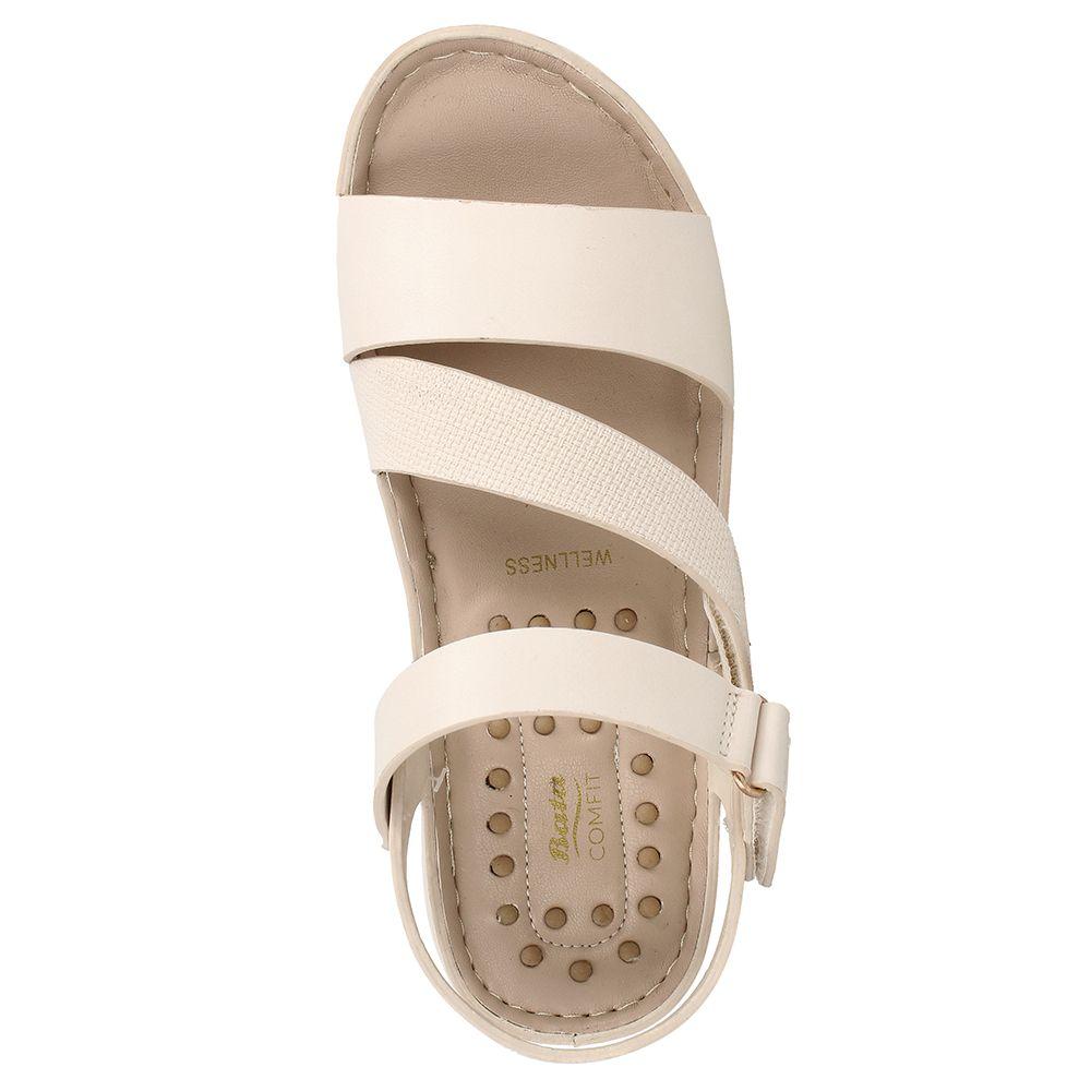 Sandalia Mujer Bata Cuyler Beige Broche-5