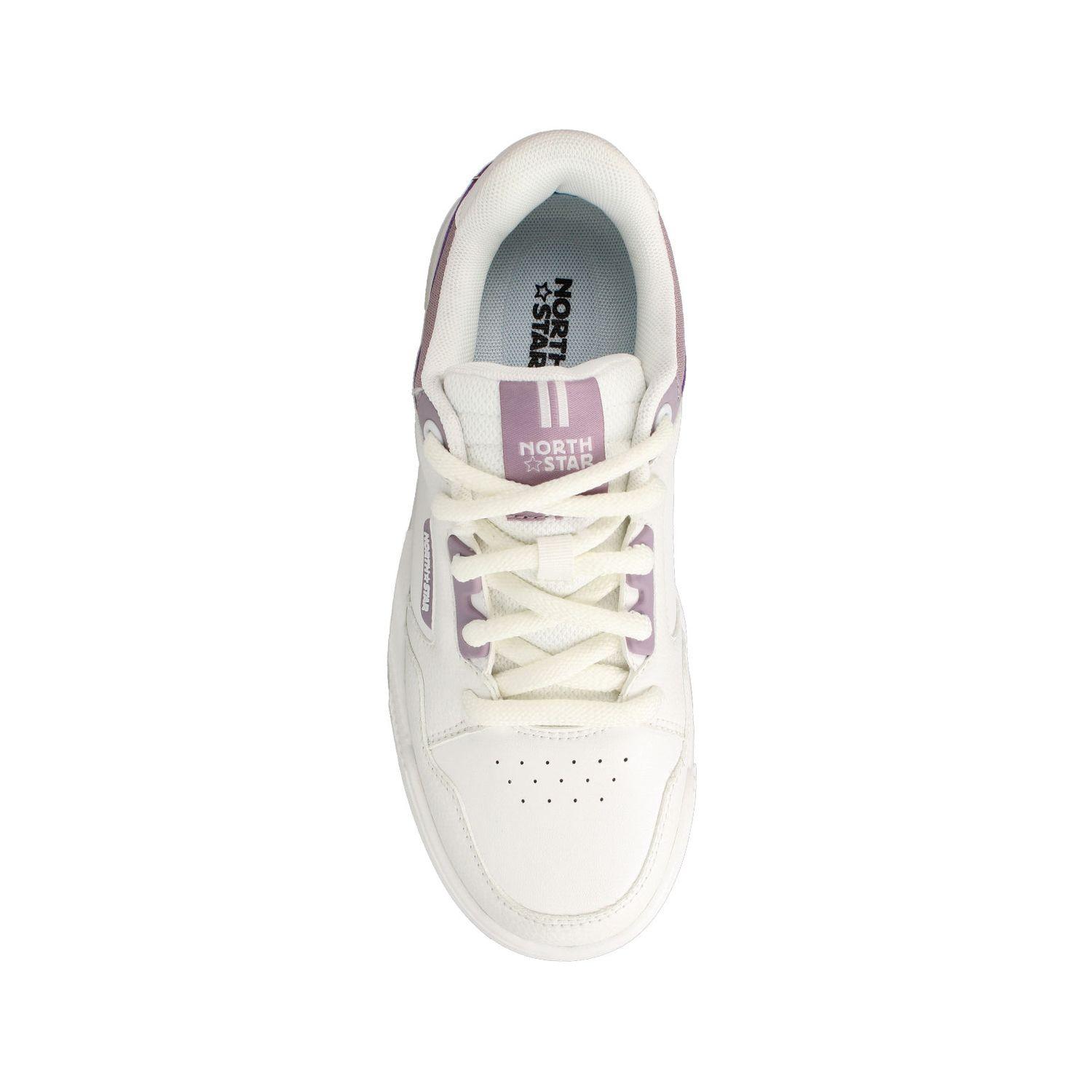 Zapatilla Mujer North Star Skater Chunk Blanco-Morado-3