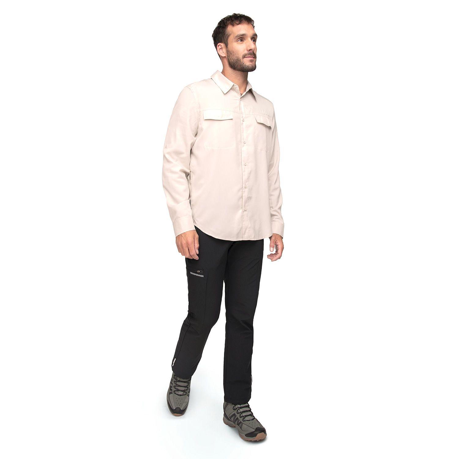 Camisa Hombre Weinbrenner Bund Café Claro-3