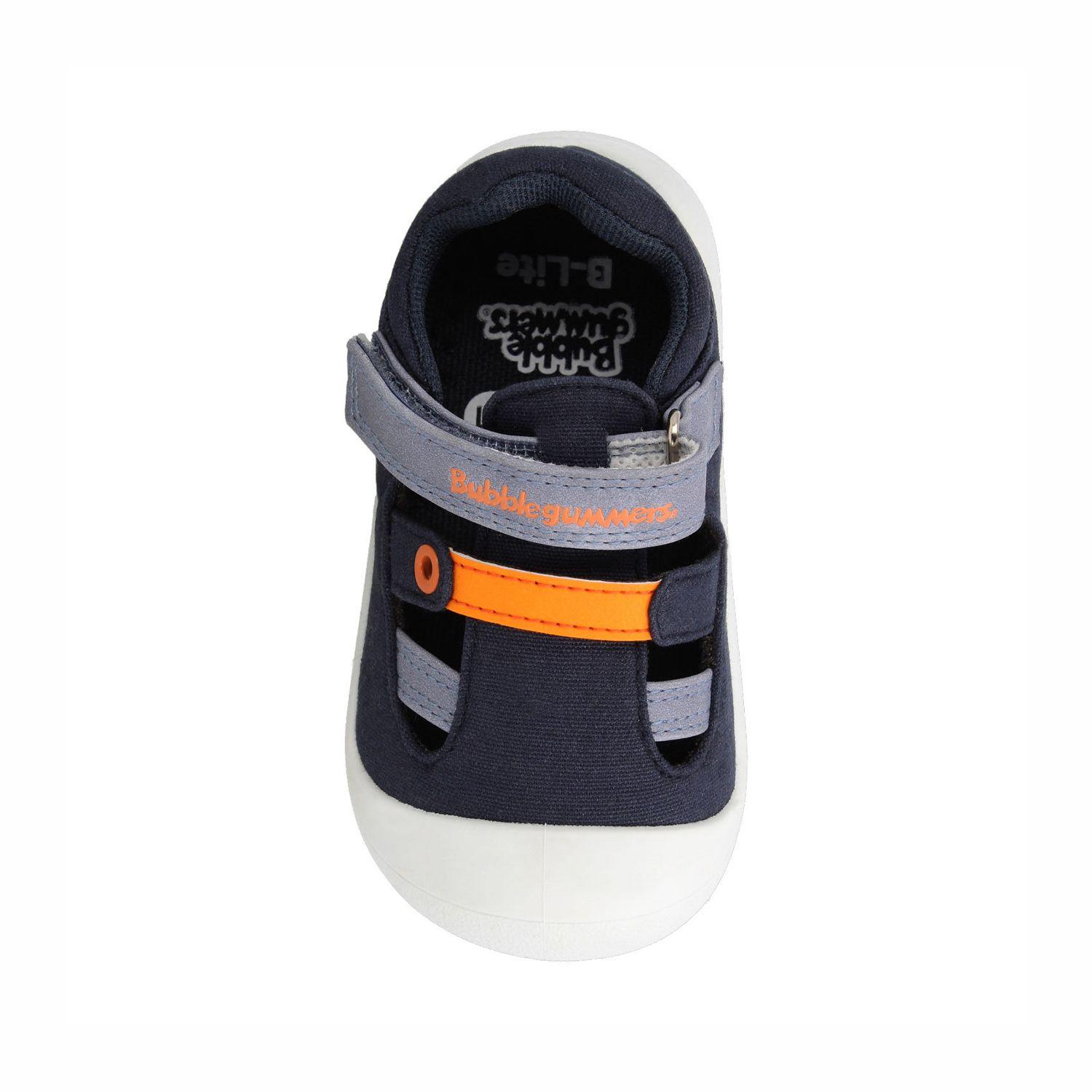 Sandalia  Niño Bubblegummers Clove Azul Marino - Naranjo-3