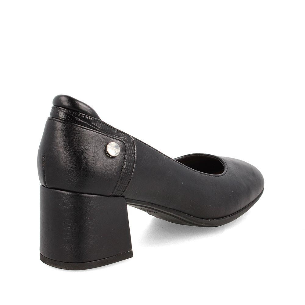 Zapato Taco Mujer Bata Comfit Floral Negro-3