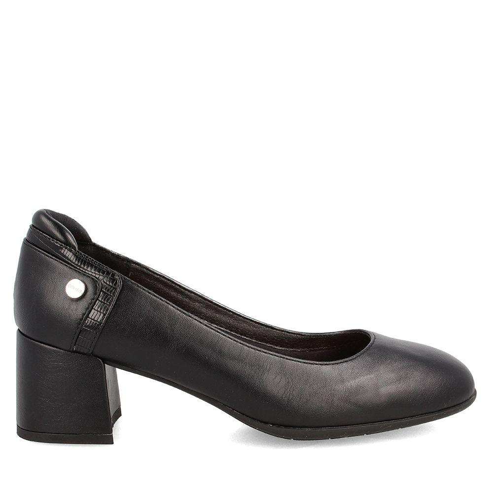 Zapato Taco Mujer Bata Comfit Floral Negro-4