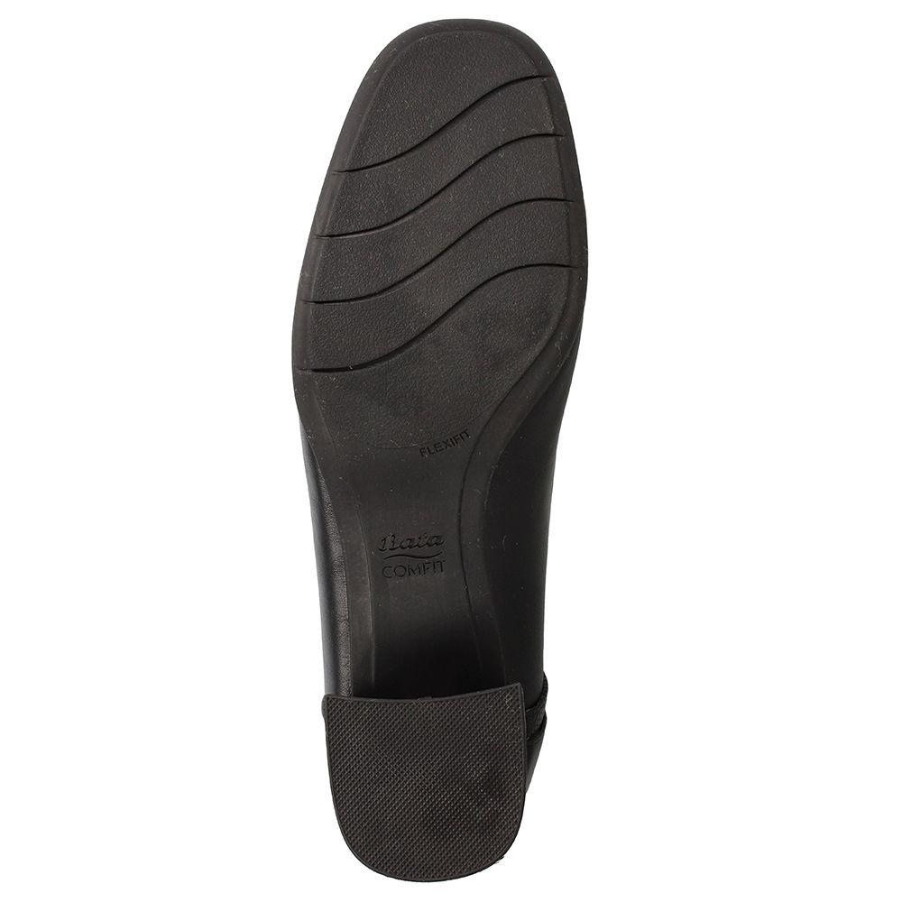 Zapato Taco Mujer Bata Comfit Floral Negro-6