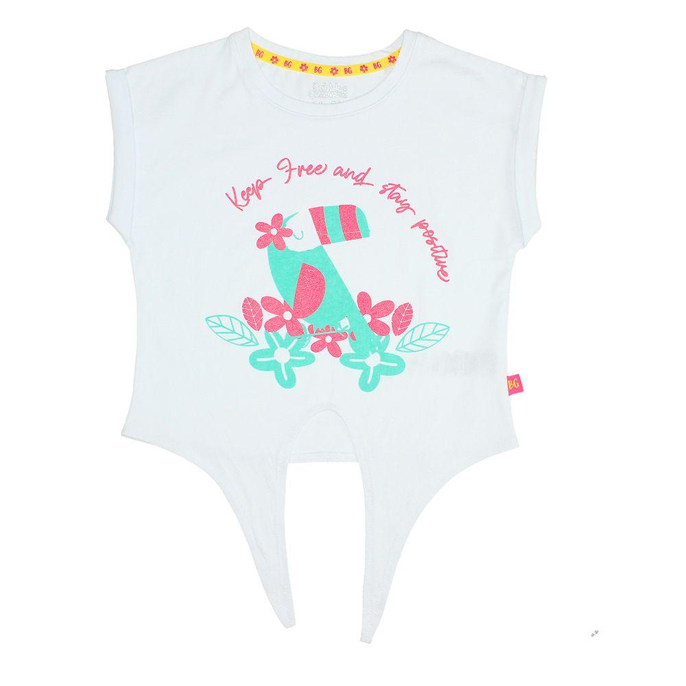 POLERA NIÑA BUBBLEGUMMERS ELEVATED NATURE WHITE-1