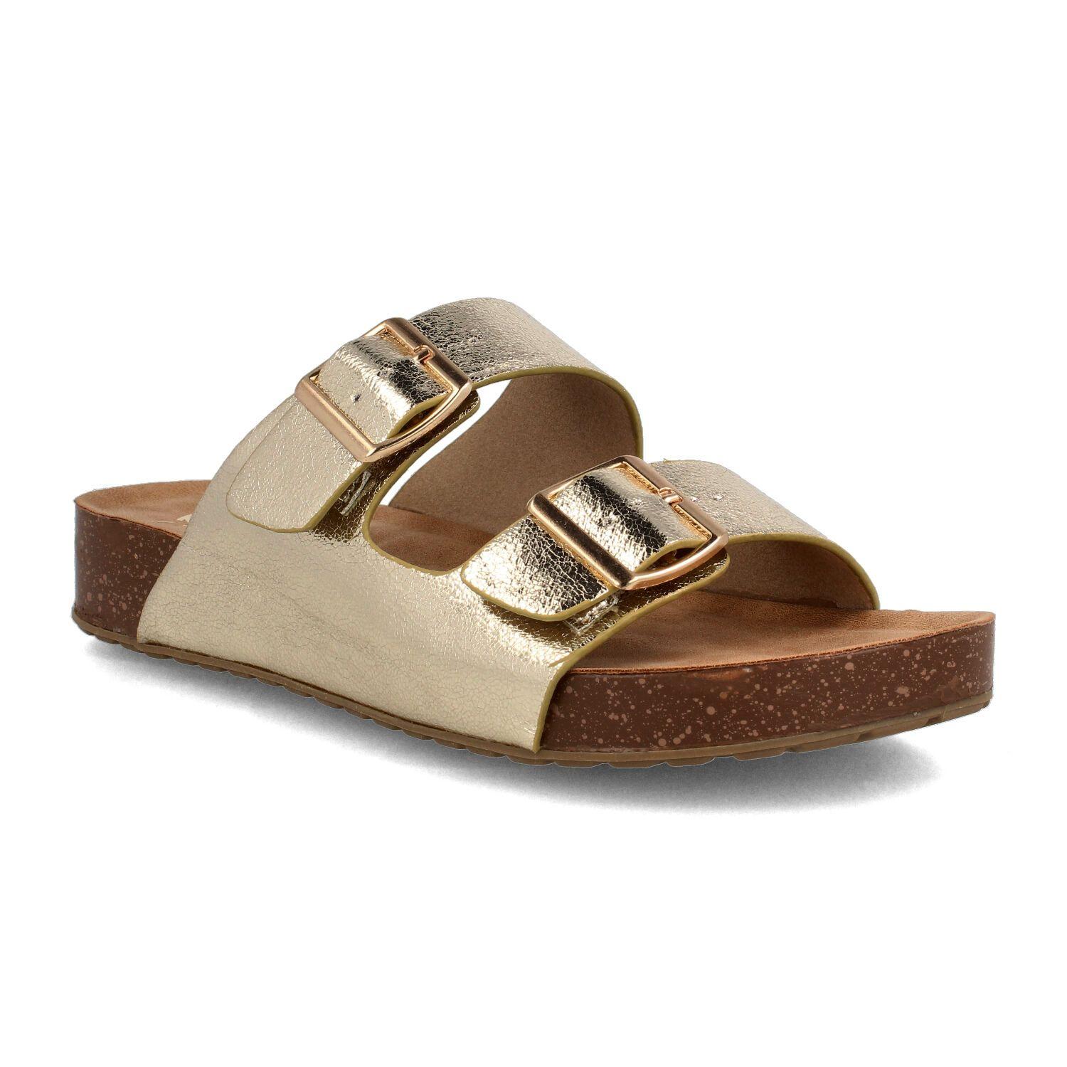 Sandalia Mujer Bata Enjoy Dorado-1