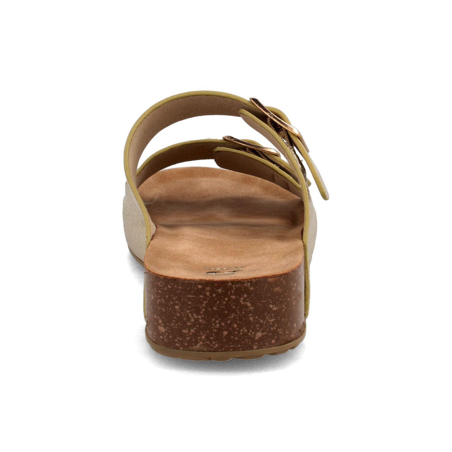 Sandalia Mujer Bata Enjoy Dorado-2