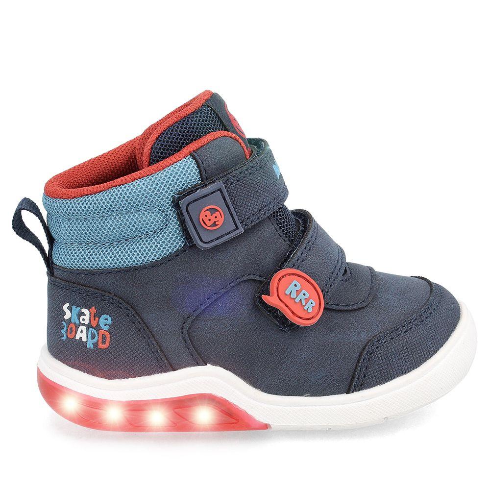 Botín Niño Luces Bubblegummers Tokio Azul Marino-7