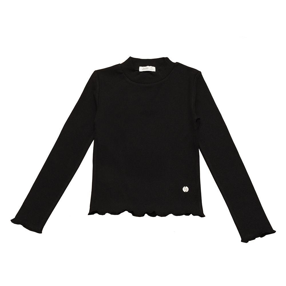 Polera Manga Larga Niña Bubblegummers Lucia Negro Teens-0