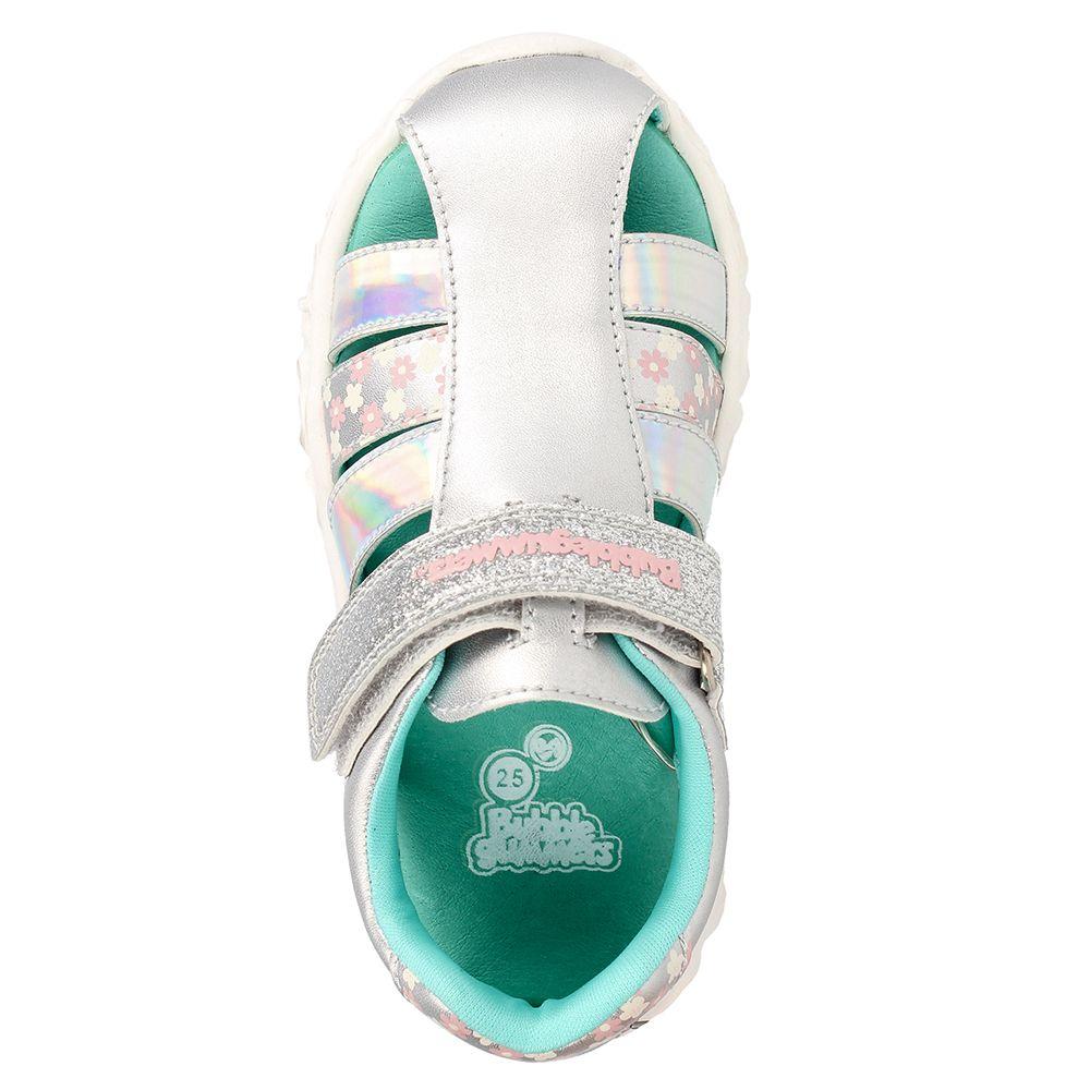 SANDALIA BUBBLEGUMMERS NIÑA HEART LITE PLATA 26 - 29-5