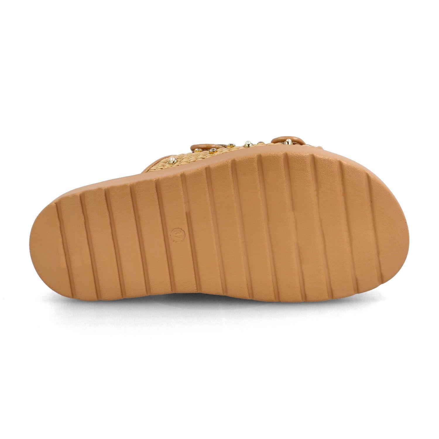 Sandalia Mujer Bata Barack Beige-4
