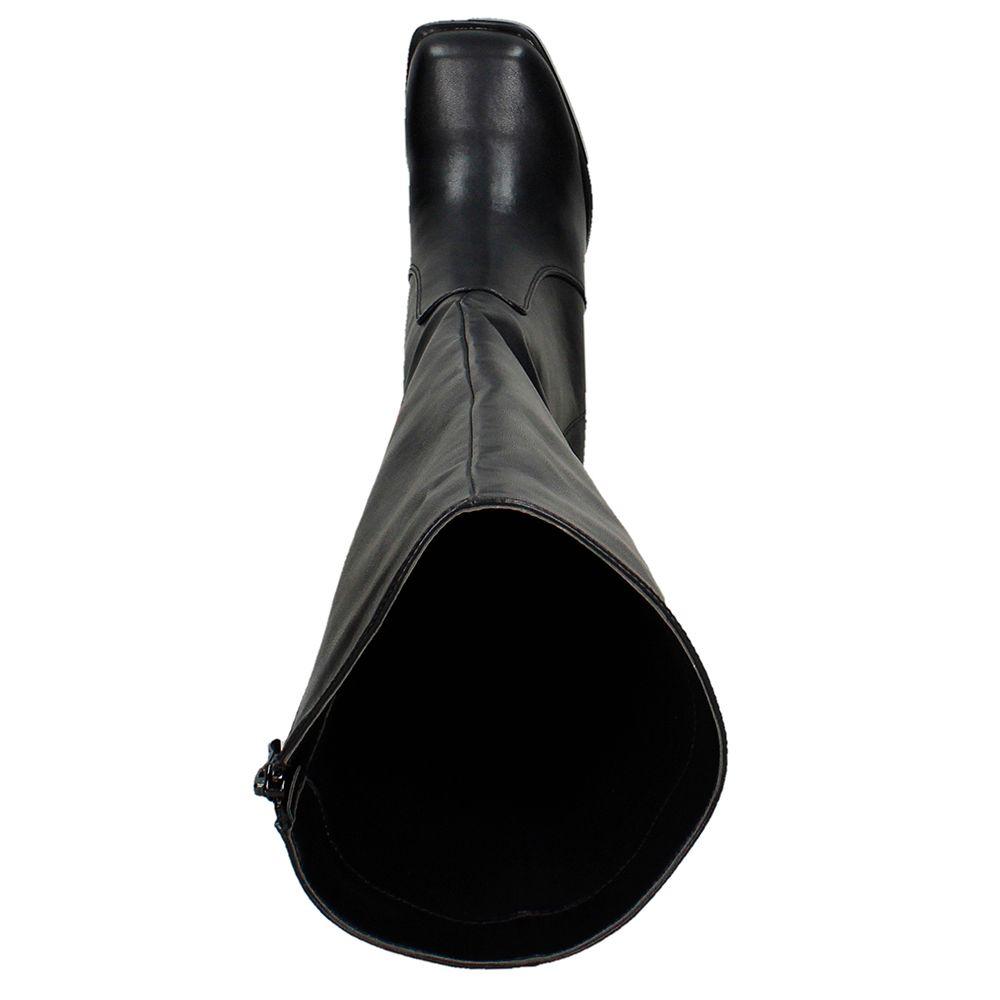 BOTA TACO MUJER BATA RED LABEL LEADER SHOES NEGRO-6