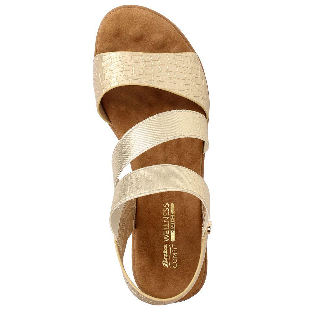 SANDALIA MUJER BATA COMFIT CERISE DORADO-5