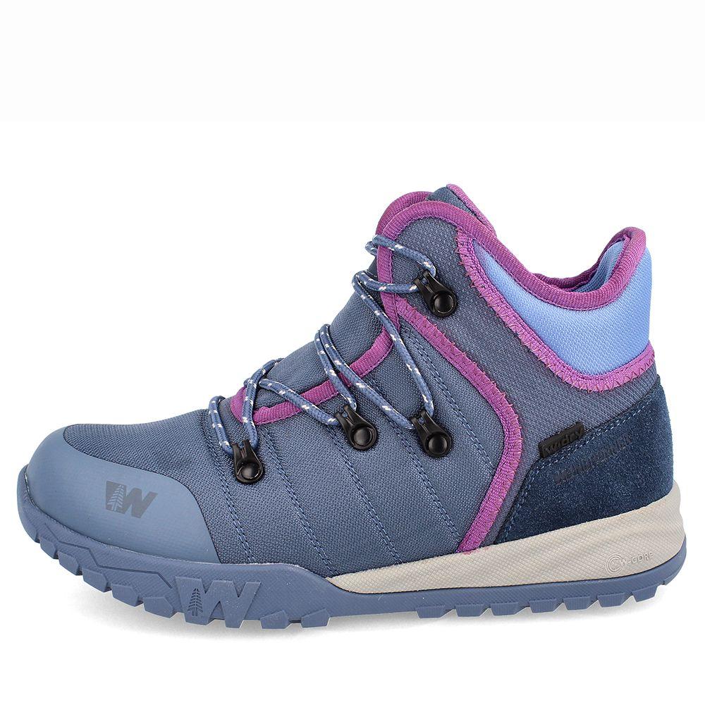 BOTA MUJER WEINBRENNER BEAGLE MID AZUL - MORADO-4
